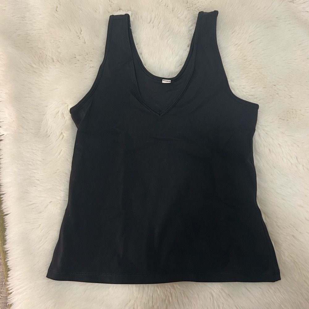 Athleta Black V-Neck Tank Top XS